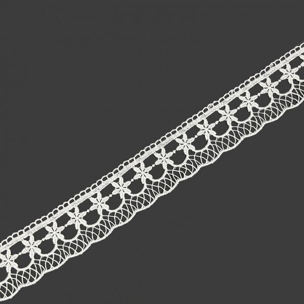 Čipka biela - 25258 šírka 60 mm , metráž
