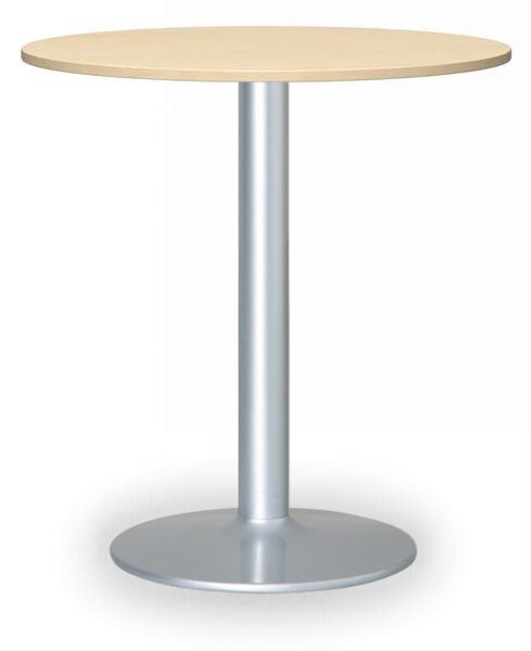 Konferenčný stolík FILIP II, priemer 80 cm, sivá podnož, breza