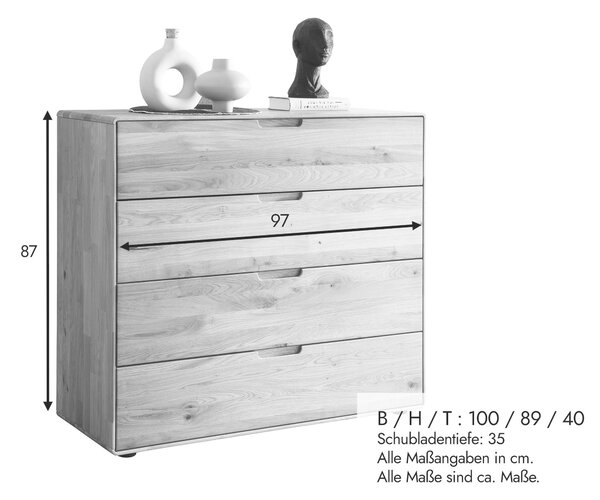 KOMODA, divoký dub, divoký dub, 100/91/40 cm Livetastic - Komody, Online Only