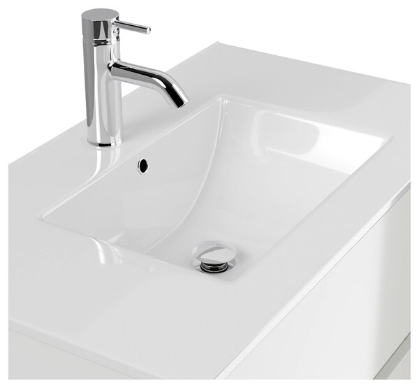 SKRINKA S UMÝVADLOM, biela s vysokým leskom, biela s vysokým leskom, 81/58,7/46,5 cm MID.YOU - Kúpeľňové skrinky, Online Only