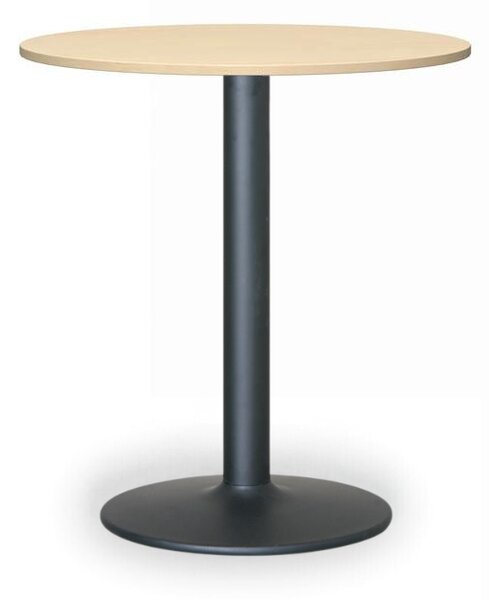 Konferenčný stolík FILIP II, priemer 80 cm, čierna podnož, breza