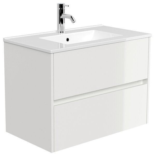 SKRINKA S UMÝVADLOM, biela s vysokým leskom, biela s vysokým leskom, 81/58,7/46,5 cm MID.YOU - Kúpeľňové skrinky, Online Only