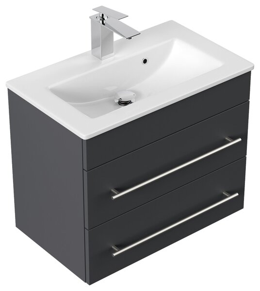 SKRINKA S UMÝVADLOM, grafitová, grafitová, 60,6 cm MID.YOU - Kúpeľňové skrinky, Online Only