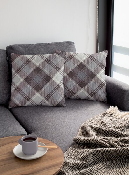 Ervi obliečka na vankúš Gobelínový - Tradičný šedý tartan
