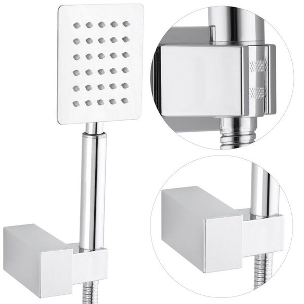 Erga Dual, podomietková sprchová sada s dažďovou sprchou 30×30, chrómová, ERG-YKA-BP.DUAL30