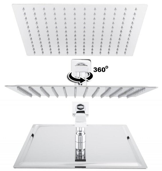 Erga Dual, podomietková sprchová sada s dažďovou sprchou 30×30, chrómová, ERG-YKA-BP.DUAL30