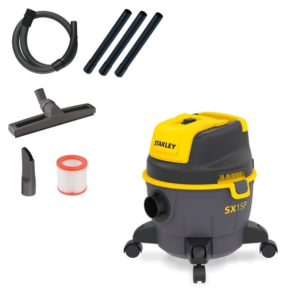 Stanley Nassávač a vysávač na mokré a suché podlahy SXVC15PE (1000 W, 15 litrov)