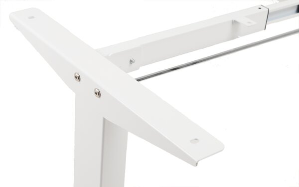 Výškovo nastaviteľný elektrický stôl BestBerg BBAT-12WW / rozmer 120x60 cm / výška 70-114 cm / biely