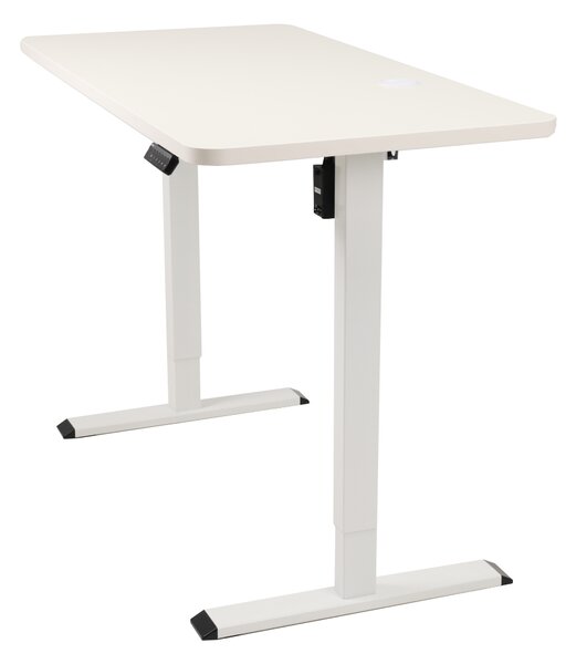 Výškovo nastaviteľný elektrický stôl BestBerg BBAT-12WW / rozmer 120x60 cm / výška 70-114 cm / biely