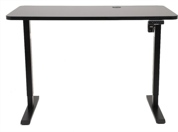 Výškovo nastaviteľný elektrický stôl BestBerg BBAT-12BB / rozmer 120x60 cm / výška 70-114 cm / čierny