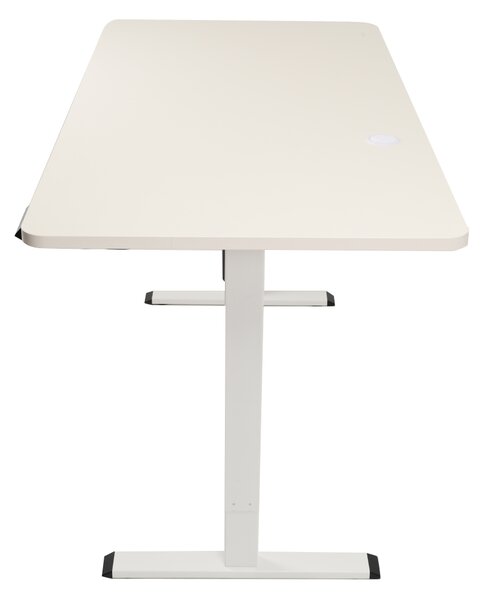 Výškovo nastaviteľný elektrický stôl BestBerg BBAT-12WW / rozmer 120x60 cm / výška 70-114 cm / biely