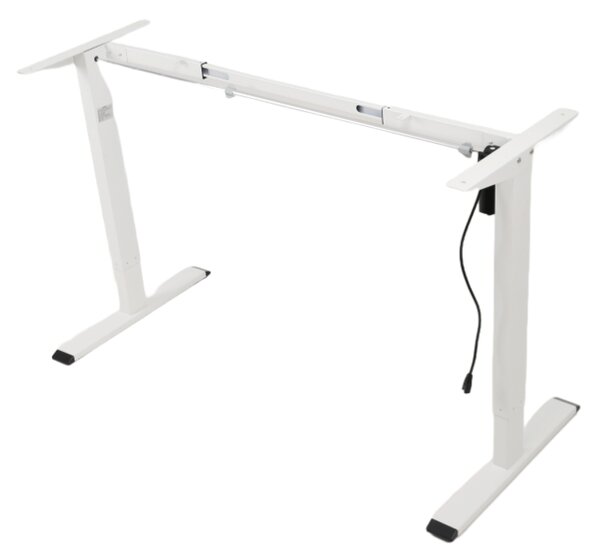 Výškovo nastaviteľný elektrický stôl BestBerg BBAT-12WW / rozmer 120x60 cm / výška 70-114 cm / biely