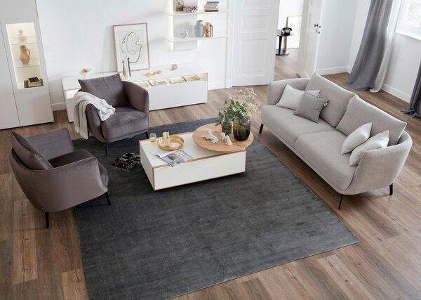 RUČNE TKANÝ KOBEREC, 200/300 cm, antracitová Schöner Wohnen - Koberce