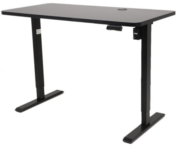 Výškovo nastaviteľný elektrický stôl BestBerg BBAT-12BB / rozmer 120x60 cm / výška 70-114 cm / čierny