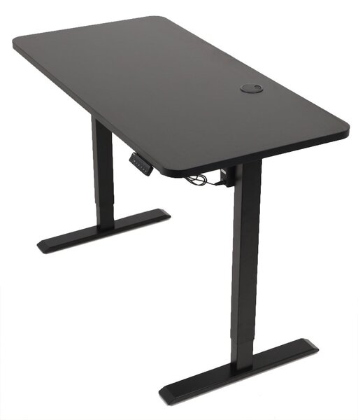 Výškovo nastaviteľný elektrický stôl BestBerg BBAT-12BB / rozmer 120x60 cm / výška 70-114 cm / čierny