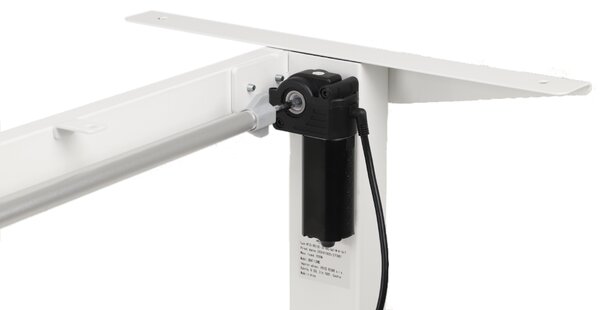 Výškovo nastaviteľný elektrický stôl BestBerg BBAT-12WW / rozmer 120x60 cm / výška 70-114 cm / biely