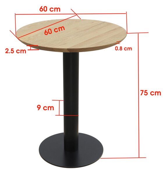 JEDÁLENSKÝ STÔL, dub, farba duba, 60/60/75 cm Linea Natura - Stoly