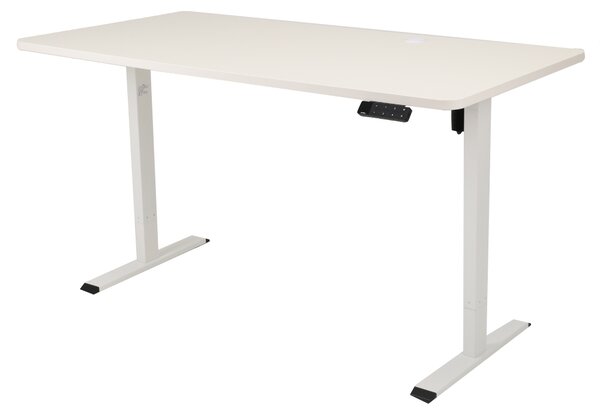 Výškovo nastaviteľný elektrický stôl BestBerg BBAT-16WW / rozmer 160x80 cm / výška 70-114 cm / biely
