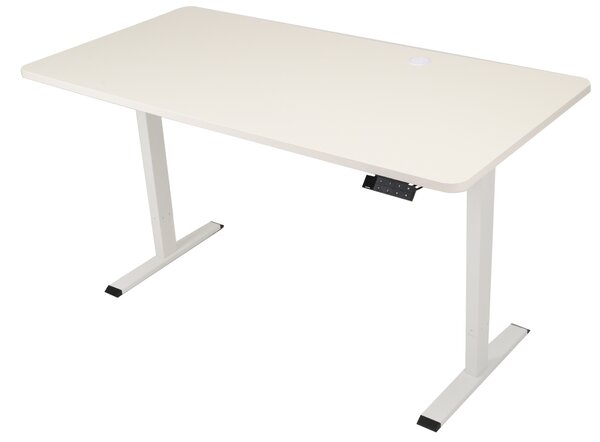 Výškovo nastaviteľný elektrický stôl BestBerg BBAT-16WW / rozmer 160x80 cm / výška 70-114 cm / biely
