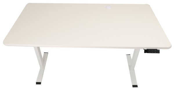 Výškovo nastaviteľný elektrický stôl BestBerg BBAT-16WW / rozmer 160x80 cm / výška 70-114 cm / biely