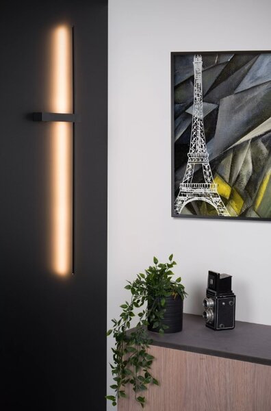 Lucide 12200/90/30 LED nástenná lampa Segin 1x6W | 415ml | 2700K - čierna