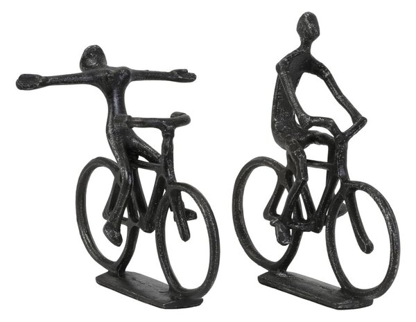 Kovové sošky v súprave 2 ks 22 cm Cyclists – Light & Living