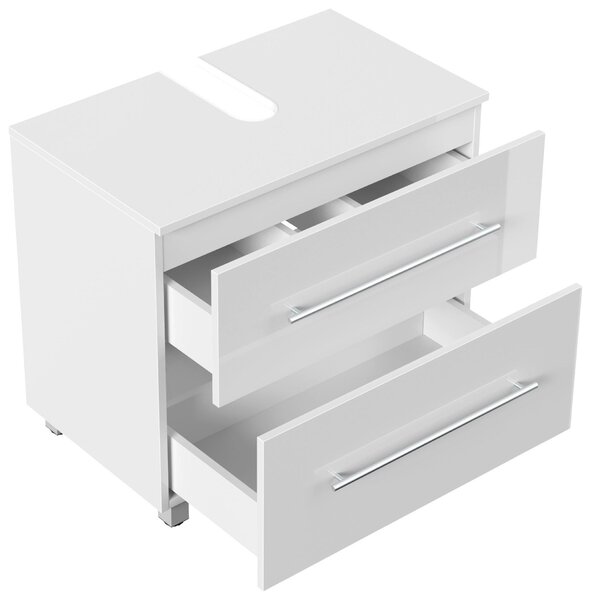 SKRINKA POD UMÝVADLO, biela s vysokým leskom, biela s vysokým leskom, 70/63/41,6 cm MID.YOU - Kúpeľňové skrinky, Online Only