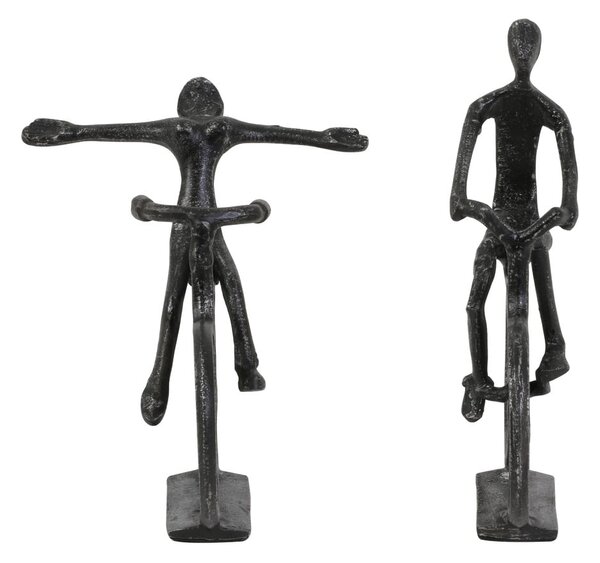 Kovové sošky v súprave 2 ks 22 cm Cyclists – Light & Living