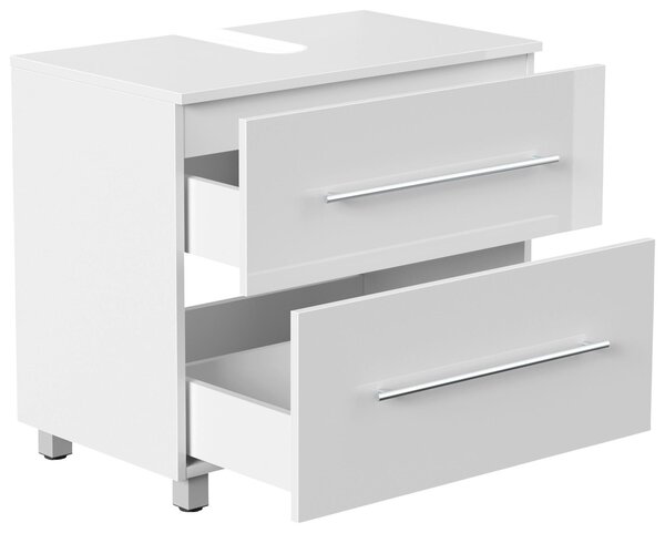 SKRINKA POD UMÝVADLO, biela s vysokým leskom, biela s vysokým leskom, 70/63/41,6 cm MID.YOU - Kúpeľňové skrinky, Online Only