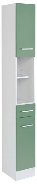 VYSOKÁ SKRINKA, zelená, biela, 25/190/35 cm MID.YOU - Kúpeľňové skrinky, Online Only