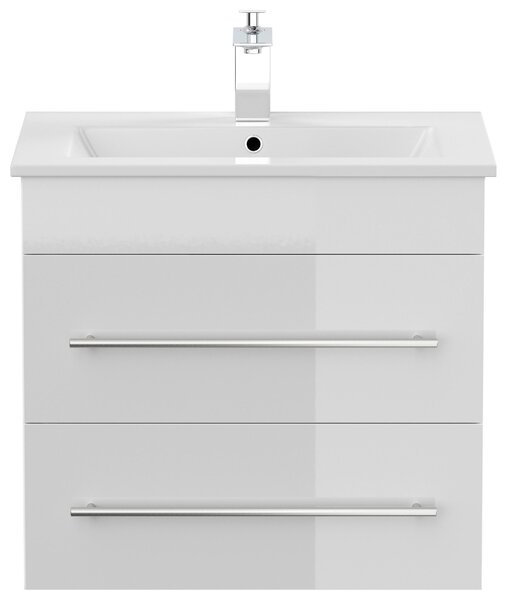 SKRINKA S UMÝVADLOM, biela s vysokým leskom, biela s vysokým leskom, 61,5 cm MID.YOU - Kúpeľňové skrinky, Online Only