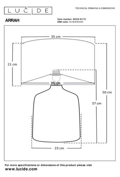Lucide L105538173 stolná lampička ARRAH E27