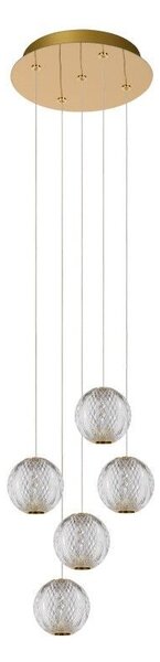 Lucide L134992260 LED závesné stropné svietidlo CINTRA | 5x4,7W integrovaný LED zdroj | 5x290lm | 2700K