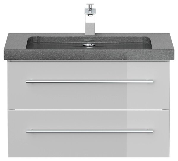 SKRINKA S UMÝVADLOM, biela s vysokým leskom, biela s vysokým leskom, 75 cm MID.YOU - Kúpeľňové skrinky, Online Only