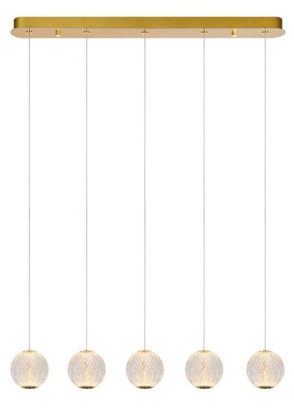 Lucide L134992160 LED závesné stropné svietidlo CINTRA | 5x4,7W integrovaný LED zdroj | 5x290lm | 2700K