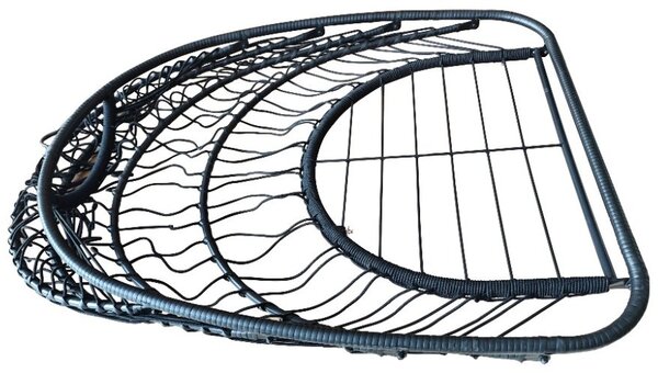 Závesné kreslo BestBerg BBHC-30 / oceľ / čierna/sivá