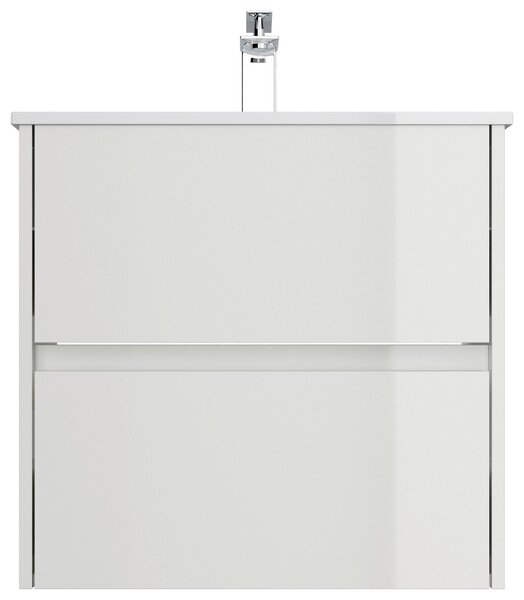 SKRINKA S UMÝVADLOM, biela s vysokým leskom, biela s vysokým leskom, 61,5/58,5/46,5 cm MID.YOU - Kúpeľňové skrinky, Online Only