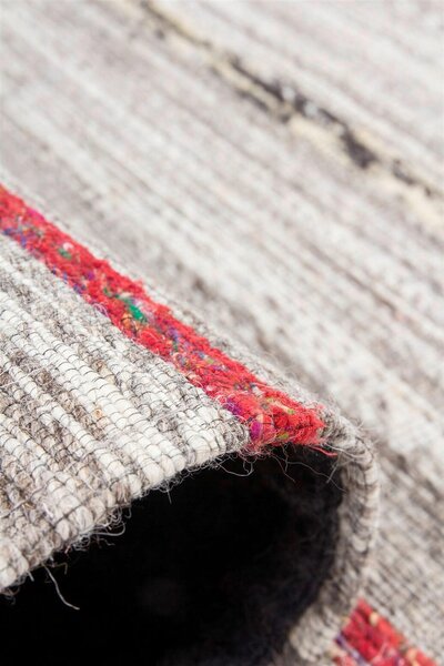 PLOCHO TKANÝ KOBEREC, 80/150 cm prírodná farba, červená Kayoom - Online Only bytové doplnky, Online Only