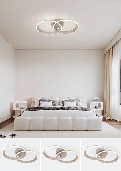 STROPNÉ LED SVIETIDLO, 53,5/33/9,3 cm Dieter Knoll - Interiérové svietidlá