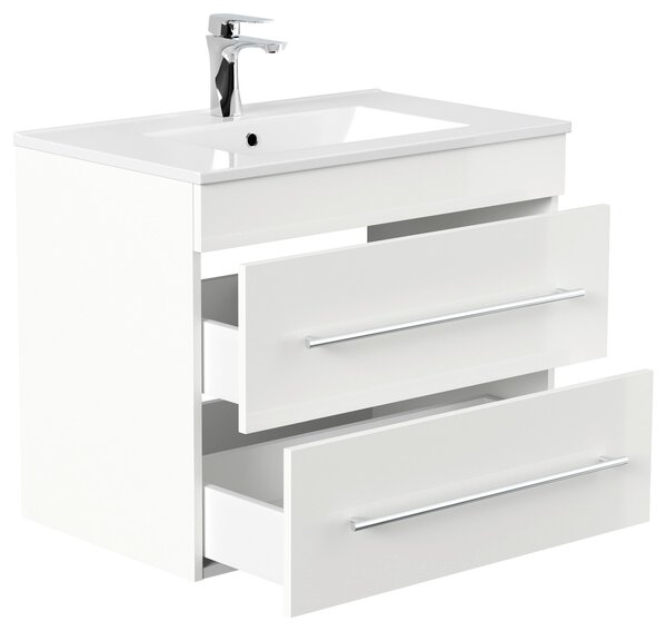 SKRINKA S UMÝVADLOM, biela s vysokým leskom, biela s vysokým leskom, 75,5 cm MID.YOU - Kúpeľňové skrinky, Online Only
