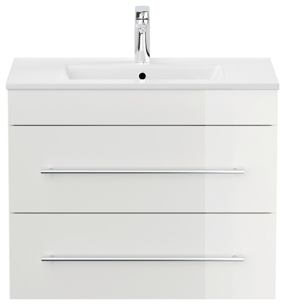 SKRINKA S UMÝVADLOM, biela s vysokým leskom, biela s vysokým leskom, 75,5 cm MID.YOU - Kúpeľňové skrinky, Online Only