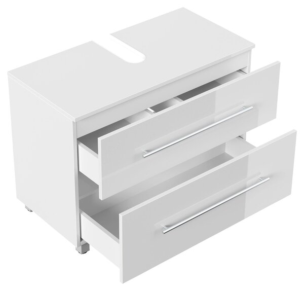 SKRINKA POD UMÝVADLO, biela s vysokým leskom, biela s vysokým leskom, 85/63/41,6 cm MID.YOU - Kúpeľňové skrinky, Online Only