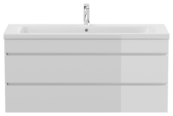 SKRINKA S UMÝVADLOM, biela s vysokým leskom, biela s vysokým leskom, 120 cm MID.YOU - Kúpeľňové skrinky, Online Only