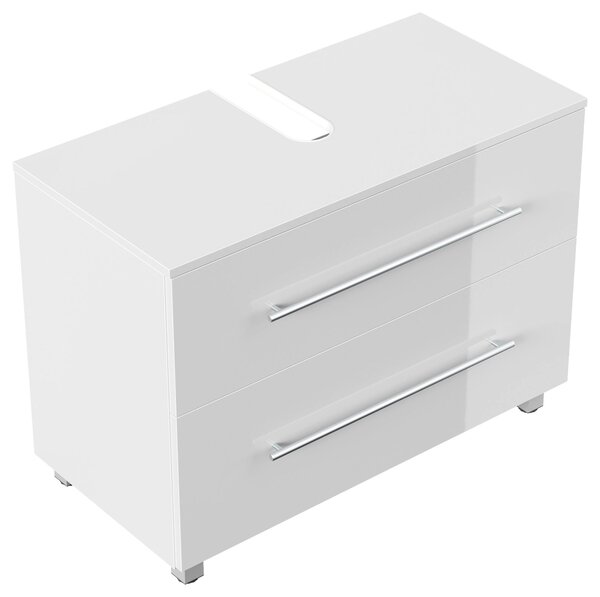 SKRINKA POD UMÝVADLO, biela s vysokým leskom, biela s vysokým leskom, 85/63/41,6 cm MID.YOU - Kúpeľňové skrinky, Online Only
