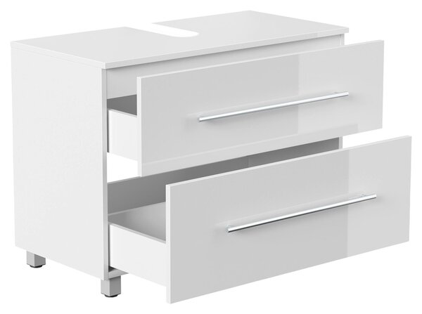 SKRINKA POD UMÝVADLO, biela s vysokým leskom, biela s vysokým leskom, 85/63/41,6 cm MID.YOU - Kúpeľňové skrinky, Online Only
