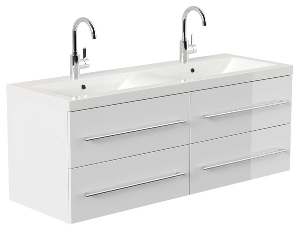 SKRINKA S UMÝVADLOM, biela s vysokým leskom, biela s vysokým leskom, 160 cm MID.YOU - Kúpeľňové skrinky, Online Only