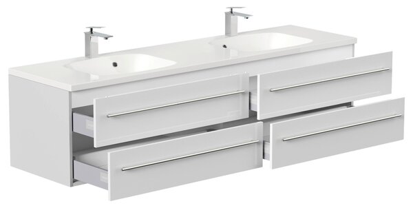 SKRINKA S UMÝVADLOM, biela s vysokým leskom, biela s vysokým leskom, 180 cm MID.YOU - Kúpeľňové skrinky, Online Only