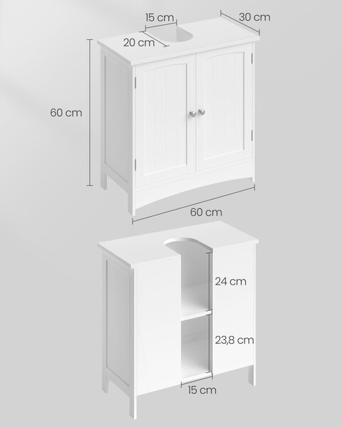 Skrinka pod umývadlo LEHAC 60x30 cm, biela