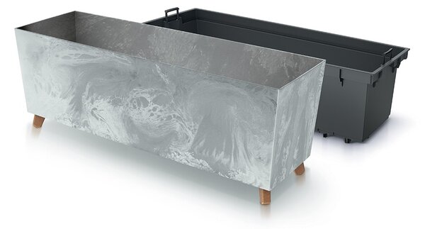 Prosperplast Truhlík s vkladem CORBI III 77 cm šedý