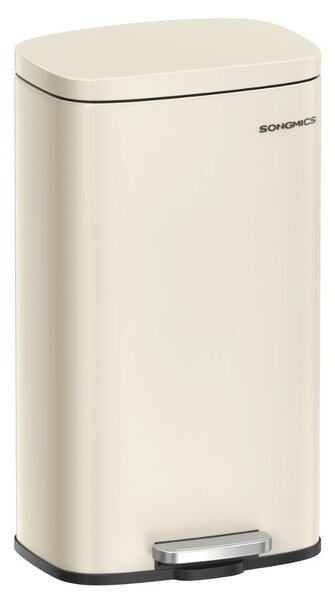Odpadkový kôš s pomalým zatváraním SLOW, 30l, béžová SongmicsHome